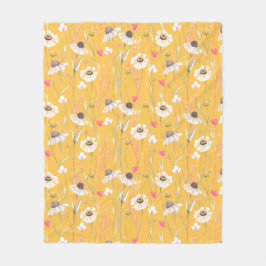 Cobertor De Velo País de campo impressão amarelo