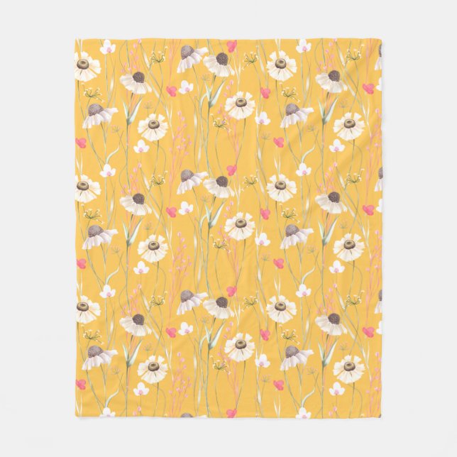 Cobertor De Velo País de campo impressão amarelo (Frente)