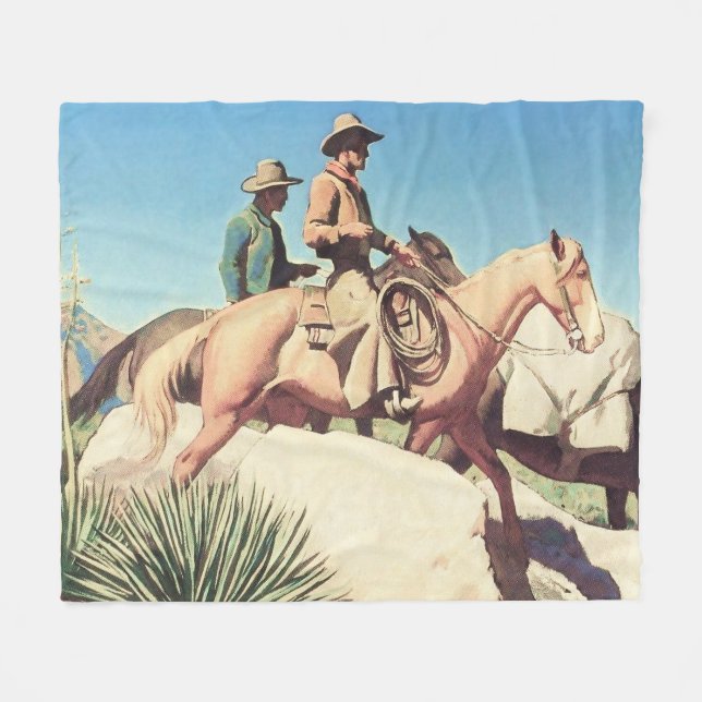 Cobertor De Velo “País do Gado” por Maynard Dixon (Frente (Horizontal))