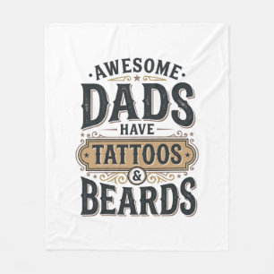 Cobertor De Velo Pais Incríveis Têm Tatuagens e Barbas Camiseta Vin
