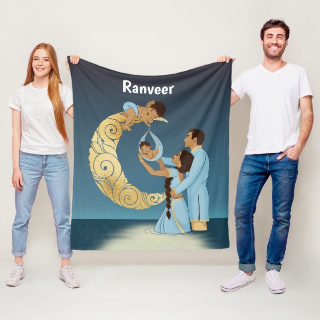 Cobertor De Velo Pais indianos sendo abençoados com um bebê (In Situ)