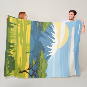 Cobertor De Velo Paisagem africana Savannah Natureza Selvagem