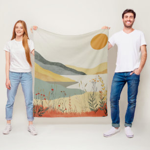 Cobertor De Velo Paisagem Boho Abstrato (25)