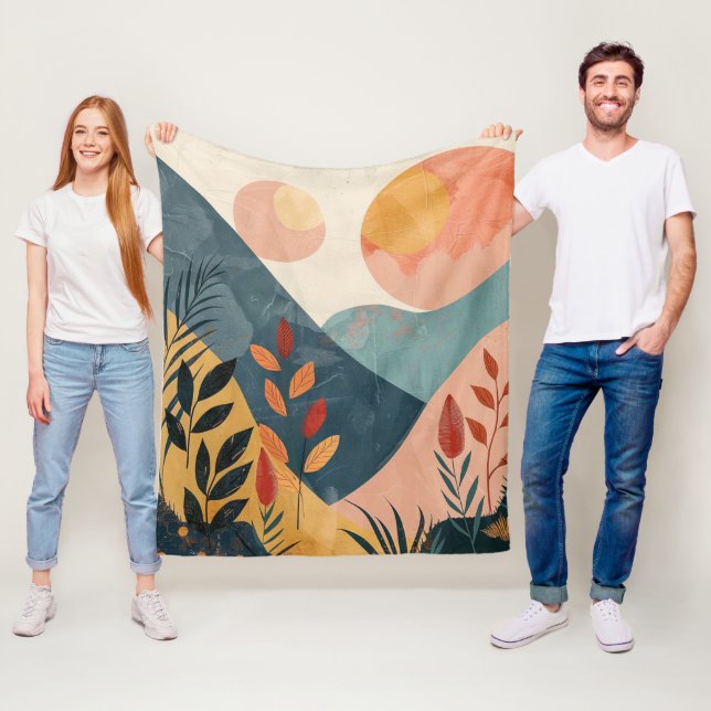 Cobertor De Velo Paisagem Boho Abstrato (8) (In Situ)