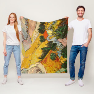 Cobertor De Velo Paisagem com House e Ploughma Vincent van Gogh