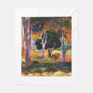 Cobertor De Velo Paisagem com porco e cavalo Pintura Familiar