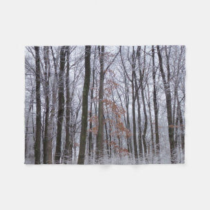 Cobertor De Velo Paisagem de inverno na Floresta de Neve Dusted Fot