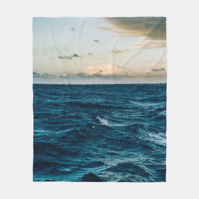 Cobertor De Velo Paisagem do Mar bonito (Frente)