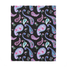 Paisley Black Lavanda Pink Blue