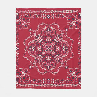Cobertor De Velo Paisley, crânios, bandana, design quadrado.