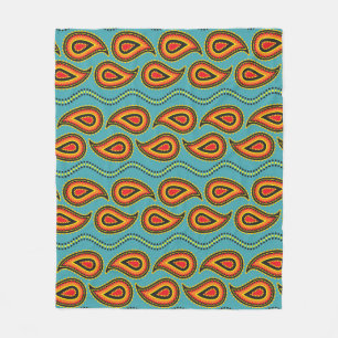 Cobertor De Velo Paisley Ornamental Textura: Elegância Indiana.