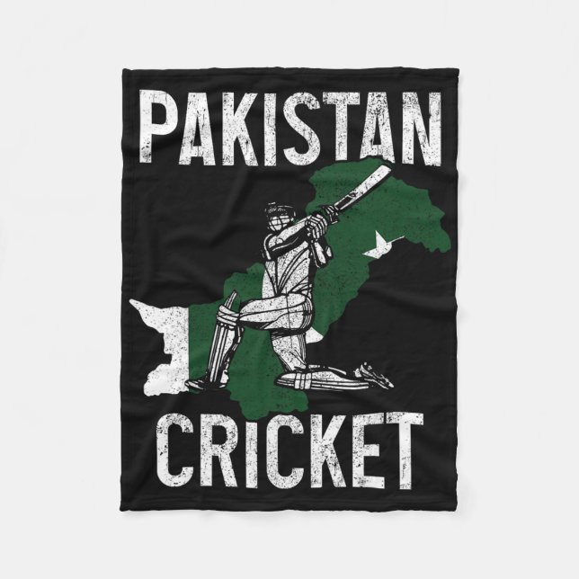 Cobertor De Velo Pakistan Cricket Player Pakistani Flag Pride Vinta (Frente)