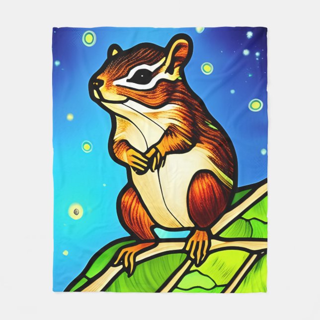 Cobertor De Velo Pal de Chipmunk Cheeky e Reprodutivo (Frente)
