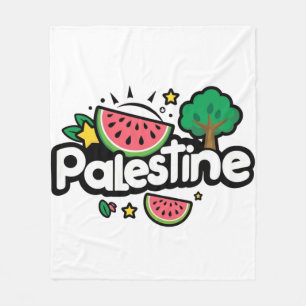 Cobertor De Velo Palavra de Cuta Palestina cercada por melancia