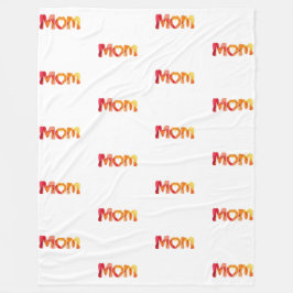 Cobertor De Velo Palavra de Mãe Colorida | Dia de as mães de coraçã