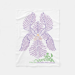 Cobertor De Velo Palavra Mundial Iris Fleece Blanket