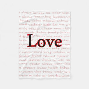 Cobertor De Velo Palavras de Amor Fleece Blanket