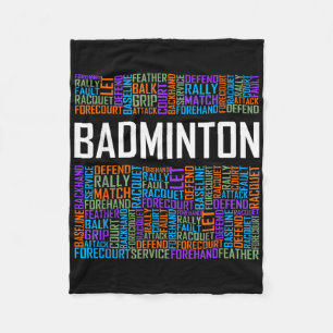 Cobertor De Velo Palavras de Badminton Dão Presente Jogador de Badm