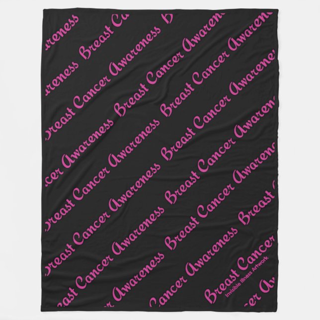 Cobertor De Velo Palavras/Papel de parede...Cancer de mama (Frente)