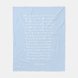 Cobertor De Velo Pale Blue Custom Poem Song Lyric Quote 