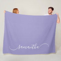Pale Púrpura White Classy Curvada Assinatura Swash