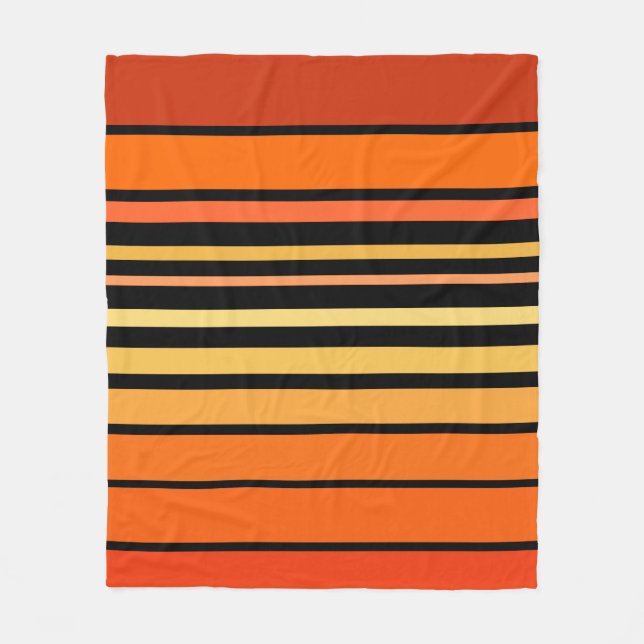 Cobertor De Velo Paleta de Linhas de Cor Laranja (Frente)