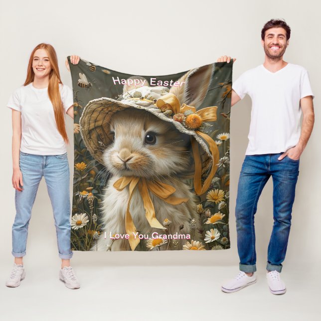 Cobertor De Velo Palha Coelhinha felz pascoa Fita Laranja (In Situ)