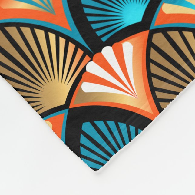 Cobertor De Velo Palma geométrica deixa padrão de ouro na Arte Deco (Quina)