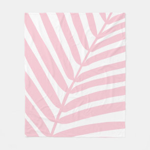 Cobertor De Velo Palma Tropical Folha Bebê Rosa