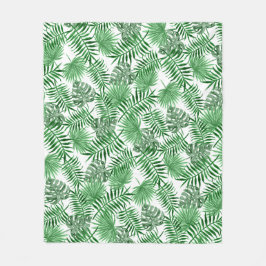 Cobertor De Velo Palma Verde Tropical Deixa Arte Marinha De Verão