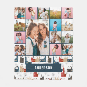 Cobertor De Velo Pampas 15 fotofleec mínimo botânico vermelho