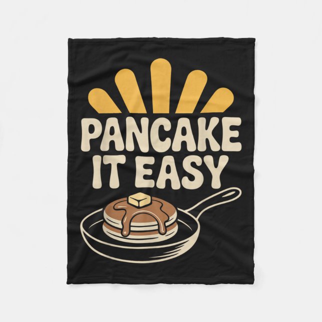 Cobertor De Velo Pancake It Easy Funny Breakfast Brunake (Frente)