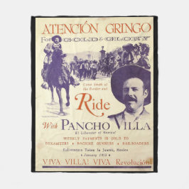 Cobertor De Velo Pancho Villa 🔥 General mexicano Herói