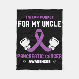Cobertor De Velo Pancreatic Cancer Awareness Wear Purple For My Unc