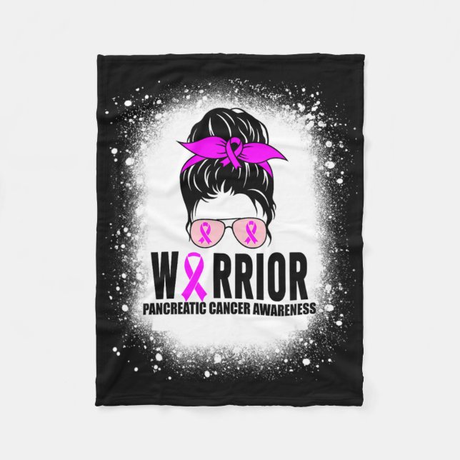 Cobertor De Velo Pancreatic Cancer Warrior Pancreatic Cancer Awaren (Frente)