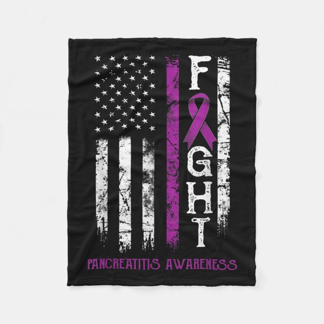 Cobertor De Velo Pancreatite Warrior U Flag (Frente)