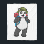 Cobertor De Velo Panda as Hiker with Backpack<br><div class="desc">This design is the perfect gift for a birthday,  Christmas and other celebrations. It is suitable for women,  men and kids.</div>