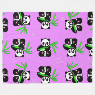 Cobertor De Velo Panda Bears