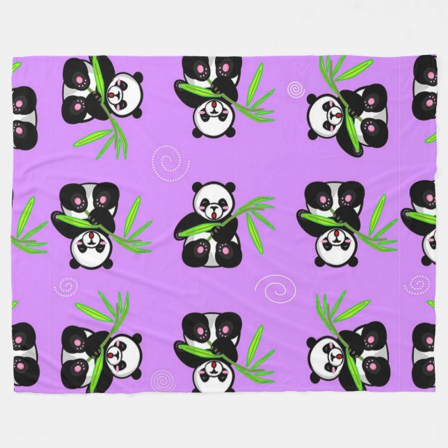 Cobertor De Velo Panda Bears (Frente (Horizontal))