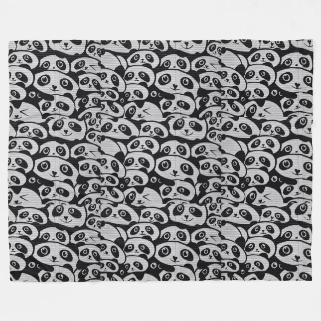 Cobertor De Velo Panda Bears (Frente (Horizontal))