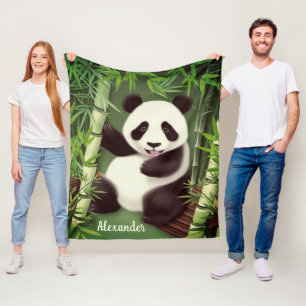 Cobertor De Velo Panda Bonita Num Blanket De Folha De Bambu