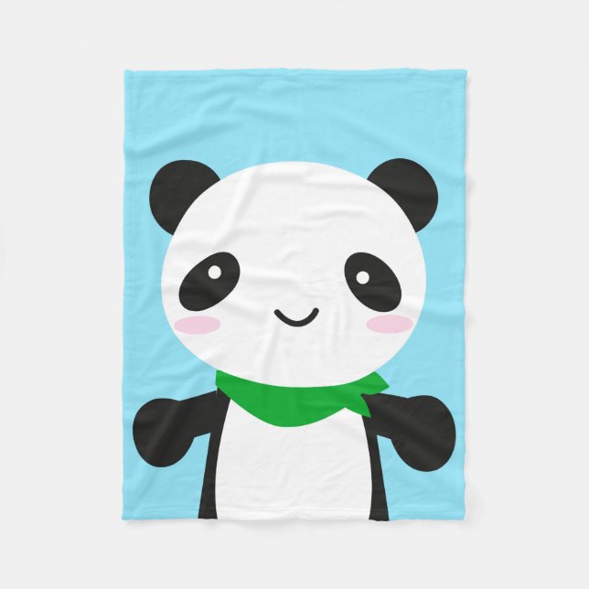 Cobertor De Velo Panda bonito super de Kawaii (Frente)