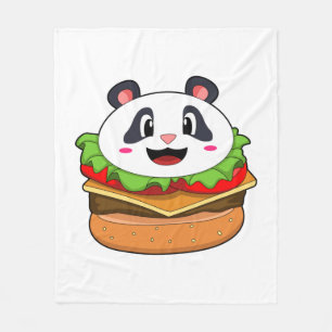 Cobertor De Velo Panda com o Burger