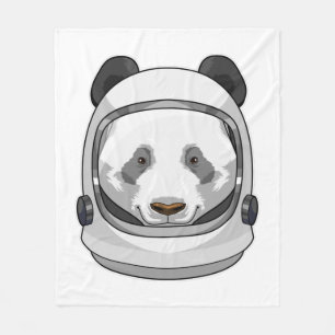 Cobertor De Velo Panda como astronauta com Helmet