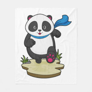 Cobertor De Velo Panda como Runner com Scarf