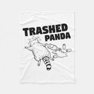 Cobertor De Velo Panda Depravado Funny Drunk Racoon _1