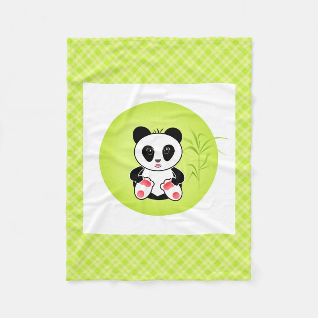 Cobertor De Velo Panda, desenho animado, crianças (Frente)