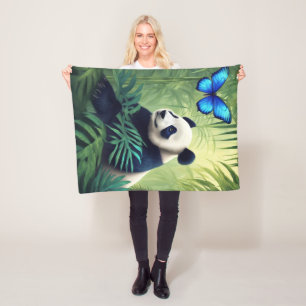 Cobertor De Velo Panda Fleece Blanket, 30"x40"