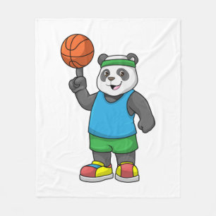 Cobertor De Velo Panda no Esporte com Basquete