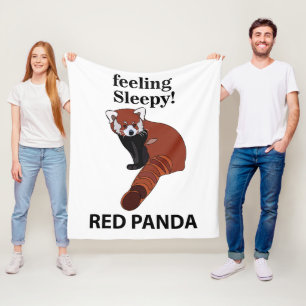 Cobertor De Velo Panda Vermelho Se Sentindo Sonolento Panda Vermelh